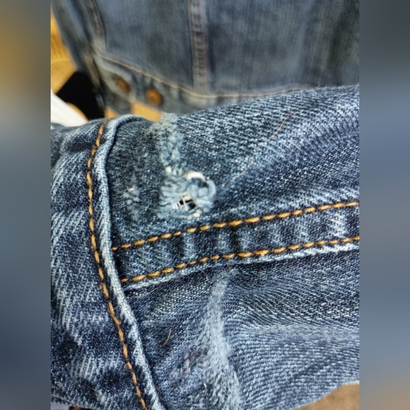 Vintage AriZona 100% Cotton Blue Denim Jacket_Small - Picture 12 of 12